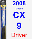 Driver Wiper Blade for 2008 Mazda CX-9 - Hybrid