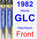 Front Wiper Blade Pack for 1982 Mazda GLC - Hybrid