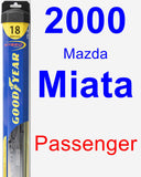 Passenger Wiper Blade for 2000 Mazda Miata - Hybrid