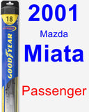 Passenger Wiper Blade for 2001 Mazda Miata - Hybrid