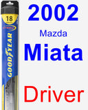 Driver Wiper Blade for 2002 Mazda Miata - Hybrid