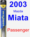 Passenger Wiper Blade for 2003 Mazda Miata - Hybrid