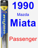 Passenger Wiper Blade for 1990 Mazda Miata - Hybrid