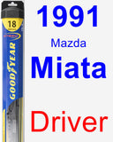 Driver Wiper Blade for 1991 Mazda Miata - Hybrid