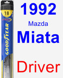 Driver Wiper Blade for 1992 Mazda Miata - Hybrid