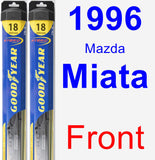 Front Wiper Blade Pack for 1996 Mazda Miata - Hybrid