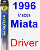 Driver Wiper Blade for 1996 Mazda Miata - Hybrid