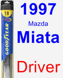 Driver Wiper Blade for 1997 Mazda Miata - Hybrid