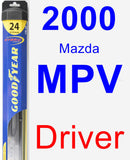 Driver Wiper Blade for 2000 Mazda MPV - Hybrid