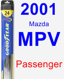 Passenger Wiper Blade for 2001 Mazda MPV - Hybrid