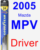 Driver Wiper Blade for 2005 Mazda MPV - Hybrid