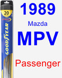 Passenger Wiper Blade for 1989 Mazda MPV - Hybrid