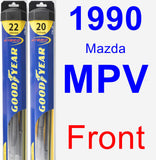 Front Wiper Blade Pack for 1990 Mazda MPV - Hybrid