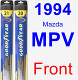 Front Wiper Blade Pack for 1994 Mazda MPV - Hybrid