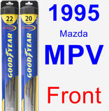 Front Wiper Blade Pack for 1995 Mazda MPV - Hybrid