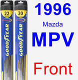 Front Wiper Blade Pack for 1996 Mazda MPV - Hybrid