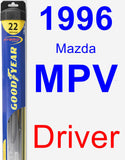 Driver Wiper Blade for 1996 Mazda MPV - Hybrid