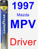 Driver Wiper Blade for 1997 Mazda MPV - Hybrid