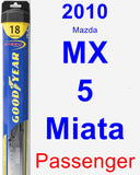 Passenger Wiper Blade for 2010 Mazda MX-5 Miata - Hybrid