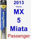 Passenger Wiper Blade for 2013 Mazda MX-5 Miata - Hybrid