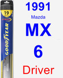 Driver Wiper Blade for 1991 Mazda MX-6 - Hybrid