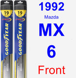 Front Wiper Blade Pack for 1992 Mazda MX-6 - Hybrid