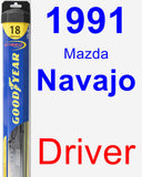 Driver Wiper Blade for 1991 Mazda Navajo - Hybrid