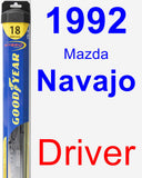 Driver Wiper Blade for 1992 Mazda Navajo - Hybrid