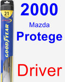 Driver Wiper Blade for 2000 Mazda Protege - Hybrid