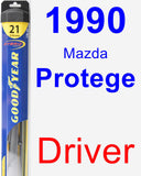 Driver Wiper Blade for 1990 Mazda Protege - Hybrid