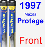 Front Wiper Blade Pack for 1997 Mazda Protege - Hybrid