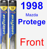 Front Wiper Blade Pack for 1998 Mazda Protege - Hybrid