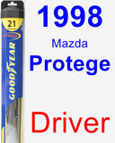 Driver Wiper Blade for 1998 Mazda Protege - Hybrid