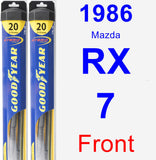 Front Wiper Blade Pack for 1986 Mazda RX-7 - Hybrid