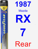 Rear Wiper Blade for 1987 Mazda RX-7 - Hybrid