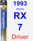 Driver Wiper Blade for 1993 Mazda RX-7 - Hybrid