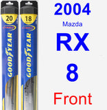 Front Wiper Blade Pack for 2004 Mazda RX-8 - Hybrid