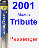 Passenger Wiper Blade for 2001 Mazda Tribute - Hybrid