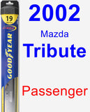 Passenger Wiper Blade for 2002 Mazda Tribute - Hybrid