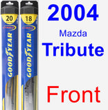 Front Wiper Blade Pack for 2004 Mazda Tribute - Hybrid