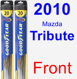 Front Wiper Blade Pack for 2010 Mazda Tribute - Hybrid