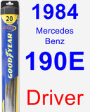 Driver Wiper Blade for 1984 Mercedes-Benz 190E - Hybrid