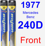 Front Wiper Blade Pack for 1977 Mercedes-Benz 240D - Hybrid