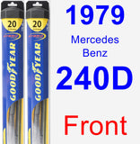 Front Wiper Blade Pack for 1979 Mercedes-Benz 240D - Hybrid