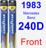 Front Wiper Blade Pack for 1983 Mercedes-Benz 240D - Hybrid