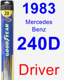 Driver Wiper Blade for 1983 Mercedes-Benz 240D - Hybrid