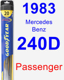 Passenger Wiper Blade for 1983 Mercedes-Benz 240D - Hybrid