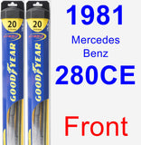 Front Wiper Blade Pack for 1981 Mercedes-Benz 280CE - Hybrid