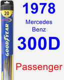 Passenger Wiper Blade for 1978 Mercedes-Benz 300D - Hybrid