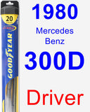 Driver Wiper Blade for 1980 Mercedes-Benz 300D - Hybrid